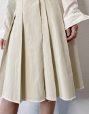 Beige Pleated Skirt #250220
